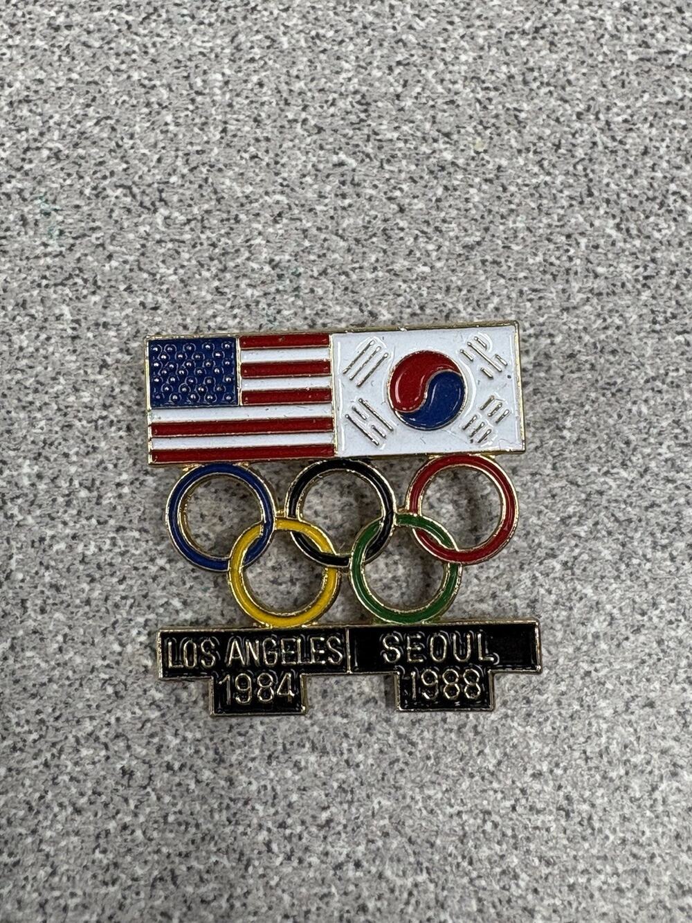 Los Angeles 1984 Seoul 1988 Olympic Lapel Pin P168